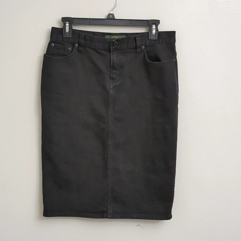 Ralph Lauren Jeans Co. Midi pencil black skirt - Picture 1 of 6